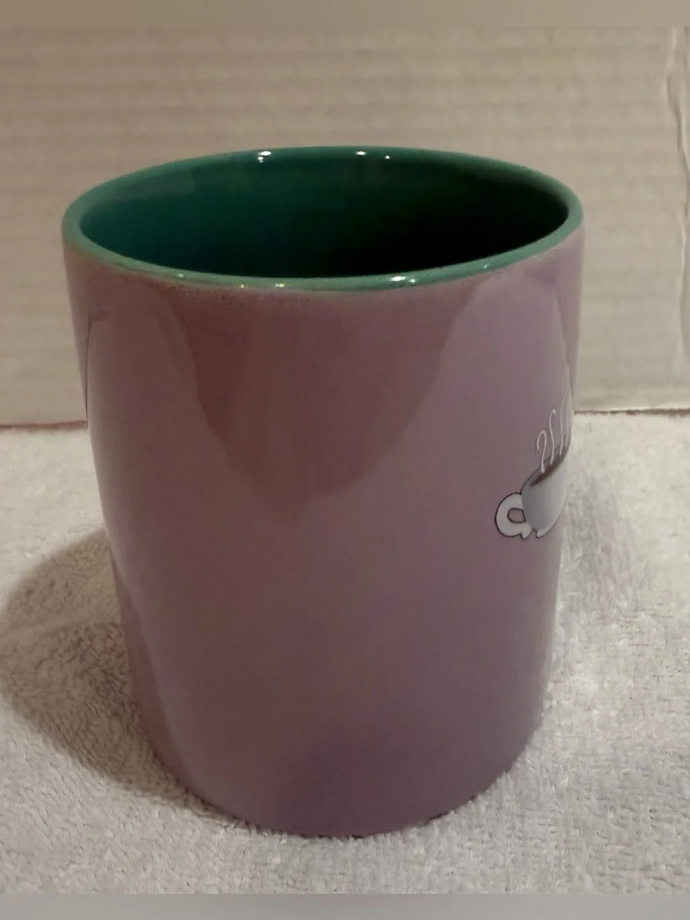 Central Perk Mug, Friends TV Series, 11.5oz, BPA Free Lavender w/ Teal